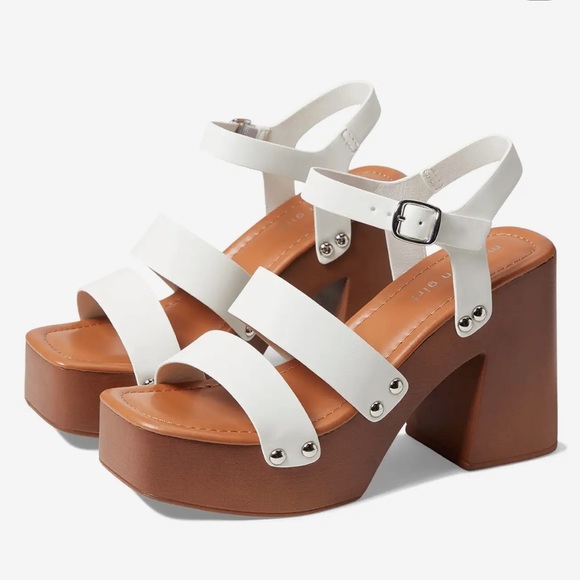 Madden Girl Shoes - NEW WITH BOX! Madden Girl White Greenvil Platform Sandals Size 7.5